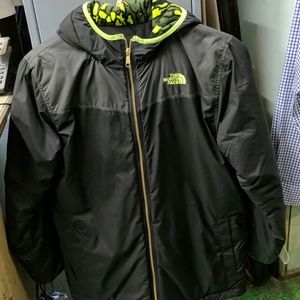 Boys XL black/green trim North Face jacket